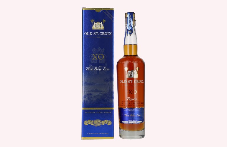 Old St. Croix A.H. Riise X.O. THE THIN BLUE LINE Spirit Drink 40% Vol. 0,7l in Giftbox
