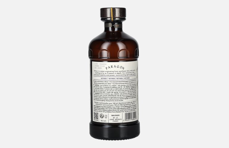 Monin Paragon VETIVER Single Botanic Cordial Mystic Collection 0,485l