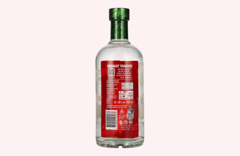 Absolut TABASCO Flavored Vodka 38% Vol. 0,7l