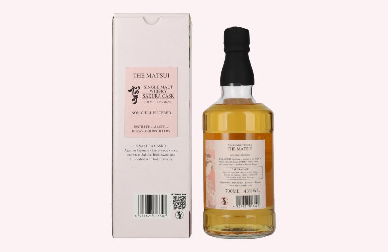 Matsui Whisky THE MATSUI Single Malt Japanese Whisky SAKURA CASK 43% Vol. 0,7l in geschenkverpakking