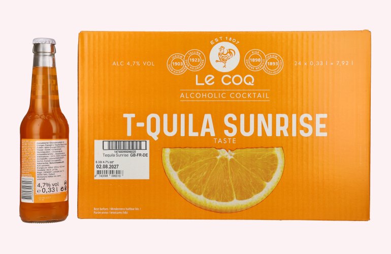 Le Coq T-QUILA SUNRISE 4,7% Vol. 24x0,33l