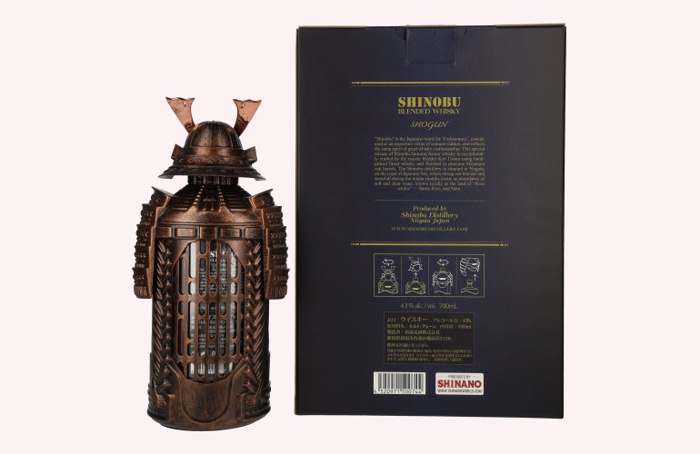 The Koshi-No Shinobu SHOGUN Blended Whisky Mizunara Oak Finish 43% Vol. 0,7l in geschenkverpakking