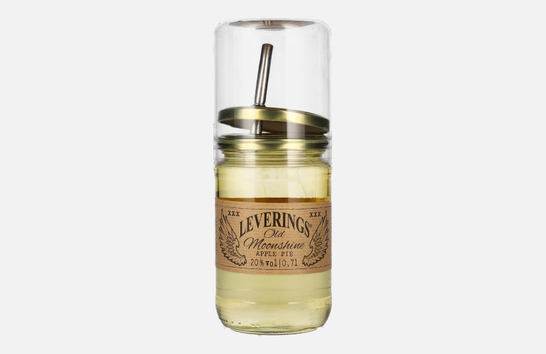 Leverings Old Moonshine Apple Pie Liqueur 20% Vol. 0,7l avec Bec verseur