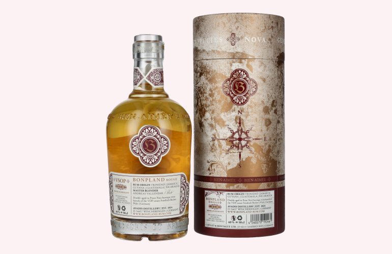 Bonpland Rum Rouge VSOP 40% Vol. 0,5l in geschenkverpakking