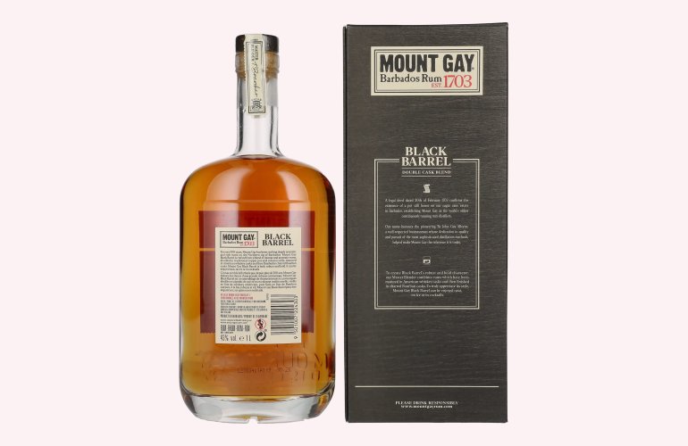 Mount Gay 1703 BLACK BARREL Barbados Rum 43% Vol. 1l in geschenkverpakking