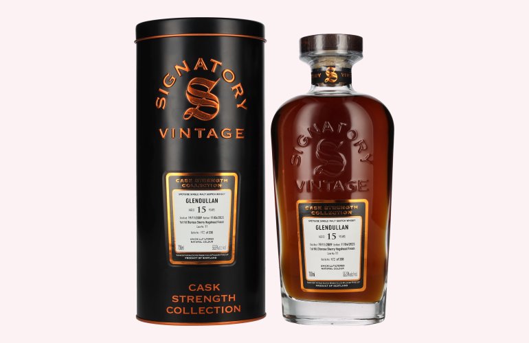 Signatory Vintage GLENDULLAN 15 Years Old 1st Fill Oloroso Cask Strength #11 2009 55,5% Vol. 0,7l in Tinbox