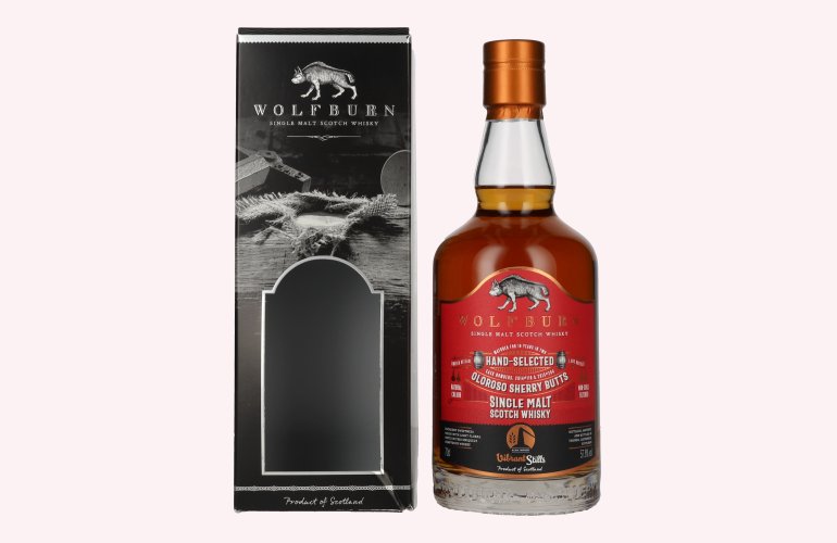 Wolfburn VIBRANT STILLS 10 Years Old Oloroso Sherry Butts 57,8% Vol. 0,7l in geschenkverpakking