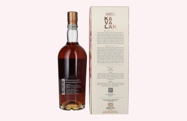 Kavalan LÁN Single Malt Whisky 43% Vol. 0,7l in Giftbox
