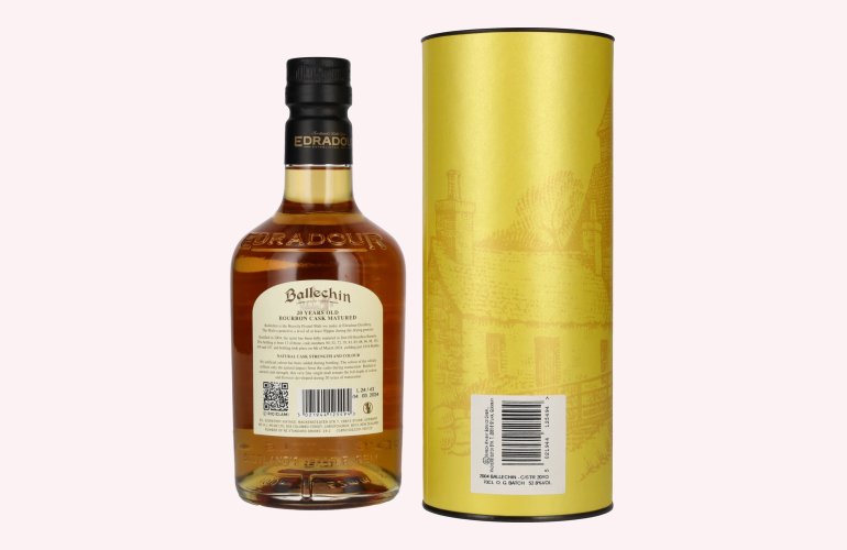 Edradour Ballechin 20 Years Old Bourbon Barrel Highland Single Malt Cask Strength 52,8% Vol. 0,7l in geschenkverpakking