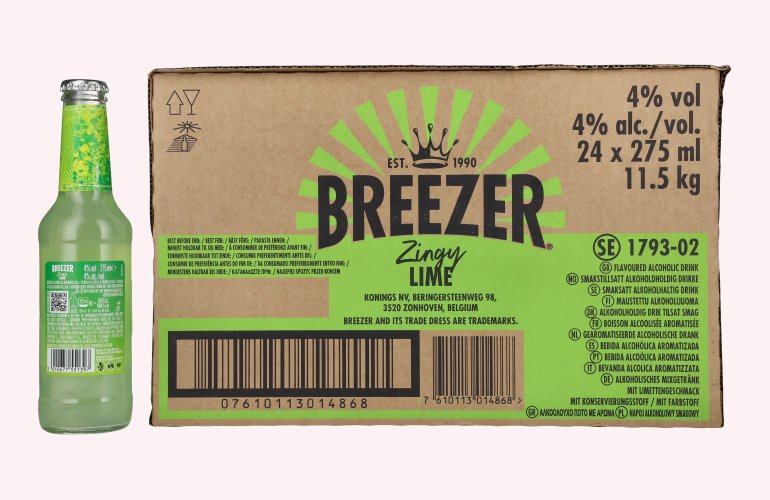 Bacardi Breezer Zingy Lime 4% Vol. 24x0,275l