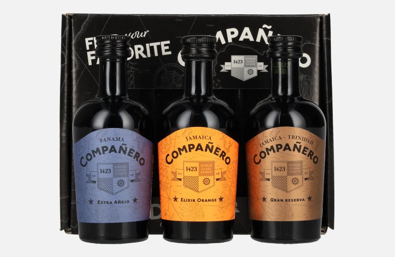 Compañero Giftbox 44,7% Vol. 3x0,05l en boîte cadeau