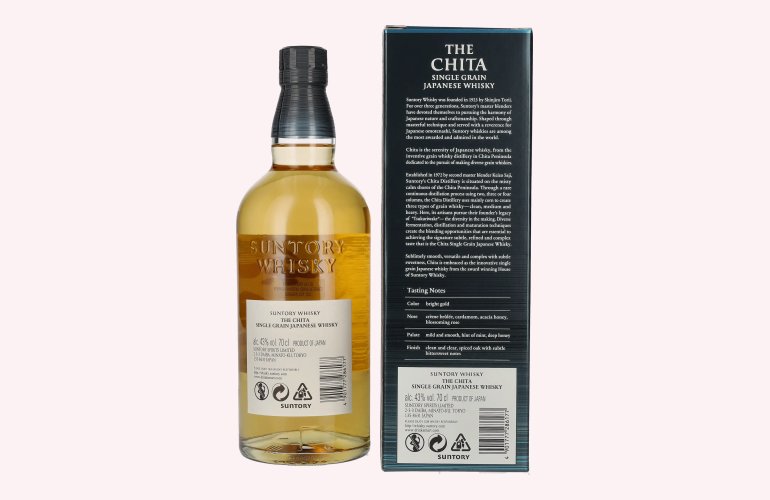 Suntory Whisky THE CHITA Single Grain Japanese Whisky 43% Vol. 0,7l en boîte cadeau