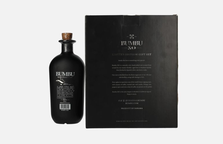 Bumbu XO Handcrafted Rum 40% Vol. 0,7l in Giftbox with 2 glasses