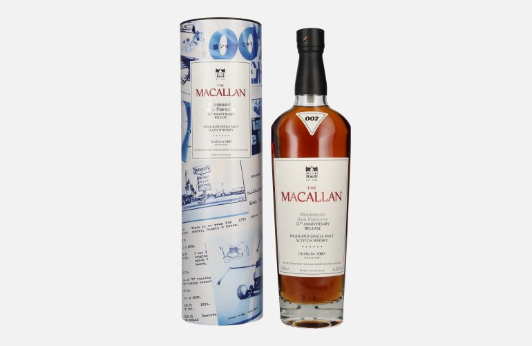 The Macallan 18 Years Old DIAMONDS ARE FOREVER 55th Anniversary Release Single Malt 2007 45,5% Vol. 0,7l in geschenkverpakking