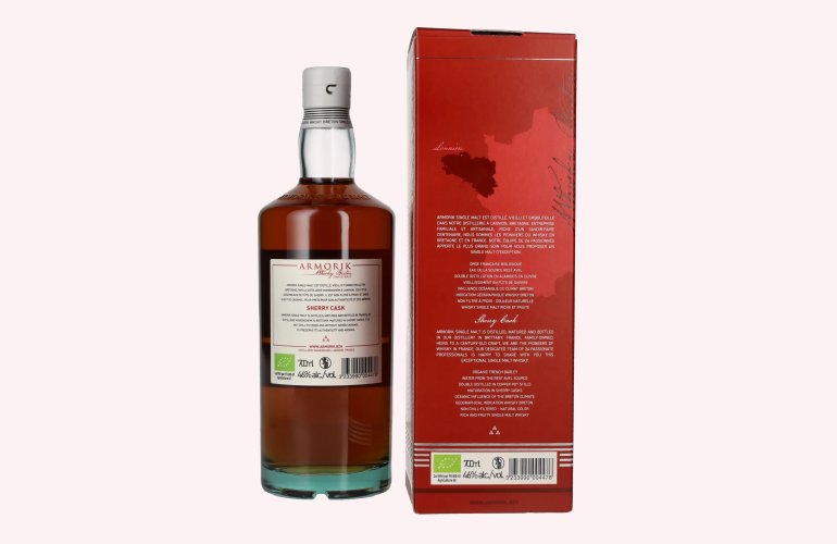 Armorik SHERRY CASK Whisky Breton Single Malt 46% Vol. 0,7l in geschenkverpakking