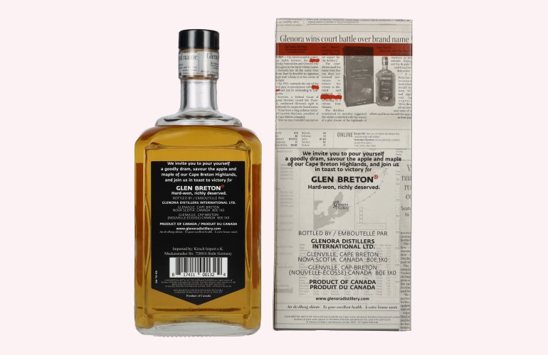Glen Breton Battle of the Glen 15 Years Old Canadian Single Malt Whisky 43% Vol. 0,7l in Giftbox