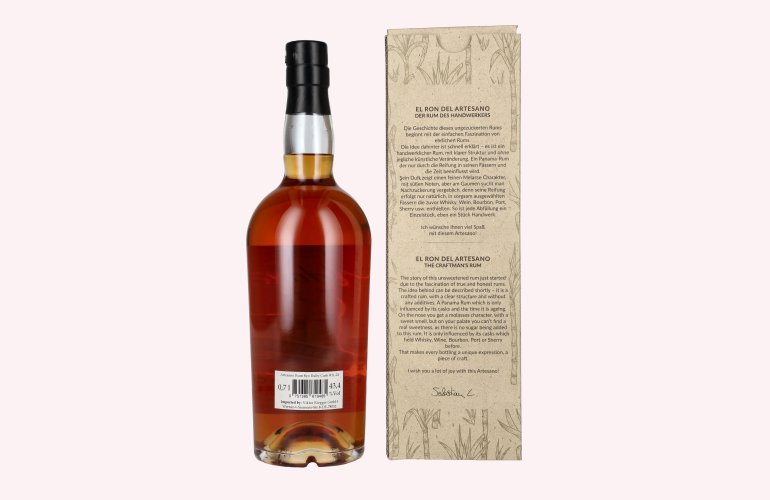 El Ron del Artesano 8 Años Ruby Port Cask Finish Panama Rum 43,4% Vol. 0,7l in geschenkverpakking