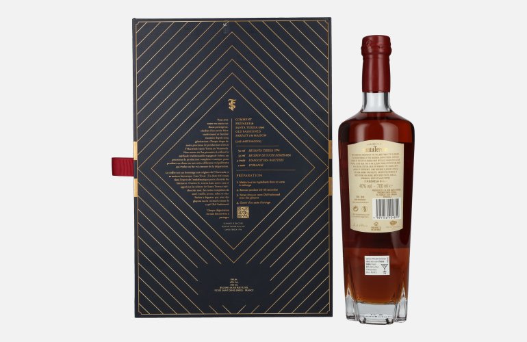 Santa Teresa 1796 Solera Rum 40% Vol. 0,7l in geschenkverpakking met Glas