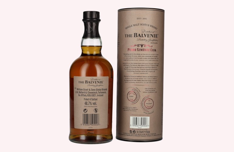 The Balvenie 18 Years Old Pedro Ximénez Cask 48,7% Vol. 0,7l in Giftbox