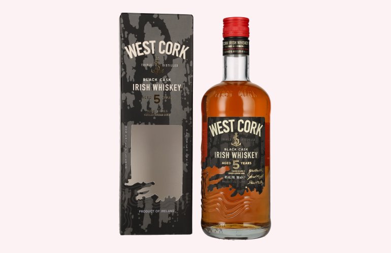 West Cork 5 Years Old Irish Whiskey BLACK CASK Finish 40% Vol. 0,7l in geschenkverpakking