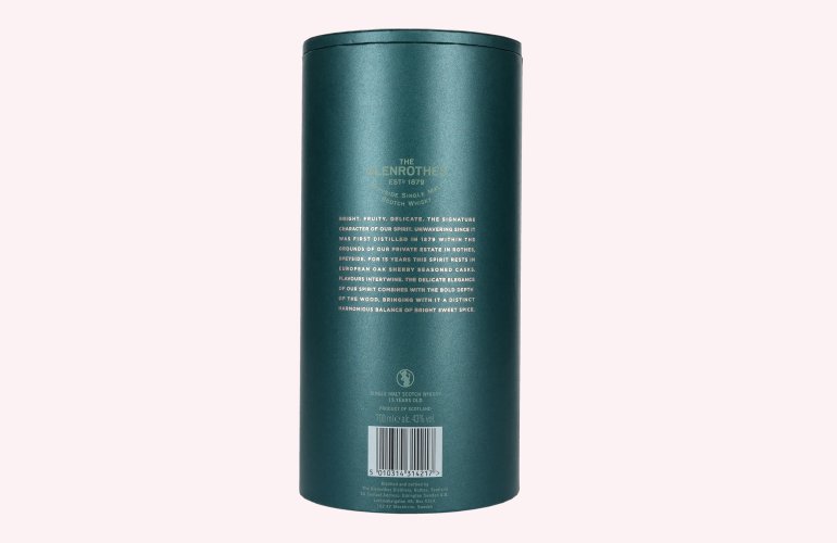 The Glenrothes The 15 Speyside Single Malt 43% Vol. 0,7l en boîte cadeau
