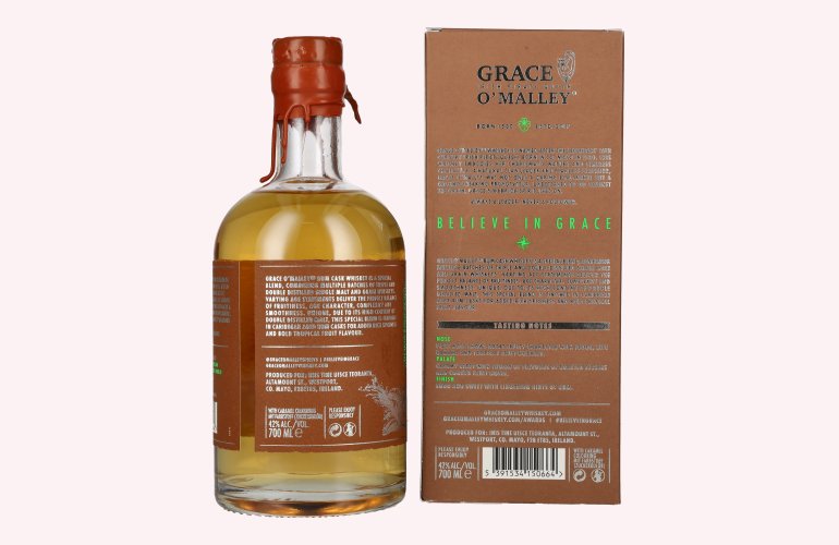 Grace O' Malley Irish Pirate Queen Whiskey Rum Cask 42% Vol. 0,7l en boîte cadeau