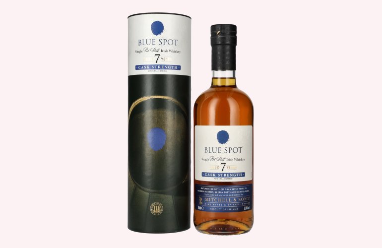 Blue Spot 7 Years Old Cask Strength Pot Still Irish Whiskey 58,4% Vol. 0,7l en boîte cadeau