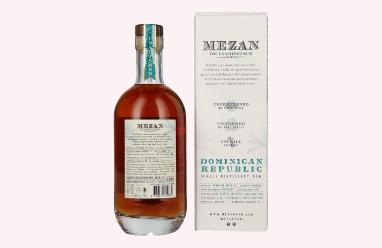 Mezan The Unaltered Rum Dominican Republic 2012 46% Vol. 0,7l in Giftbox
