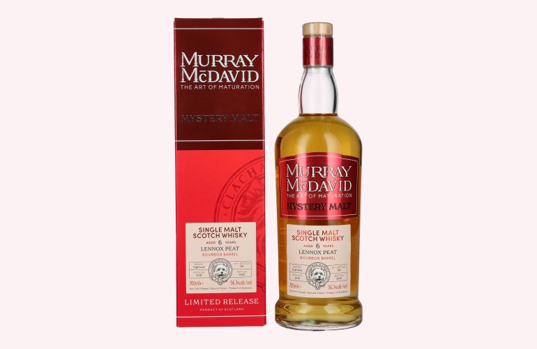 Murray McDavid BENCHMARK 6 Years Old LENNOX PEAT Bourbon Barrel Finish 2018 56,3% Vol. 0,7l en boîte cadeau