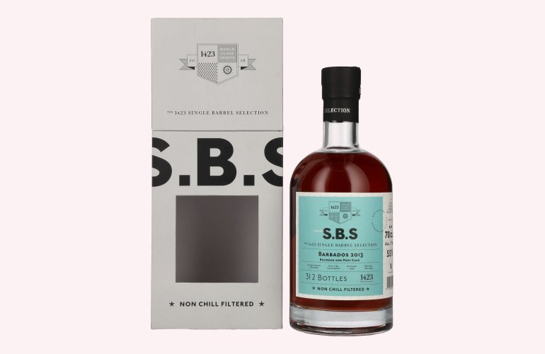 1423 S.B.S BARBADOS Bourbon and Port Cask 2013 55% Vol. 0,7l in geschenkverpakking