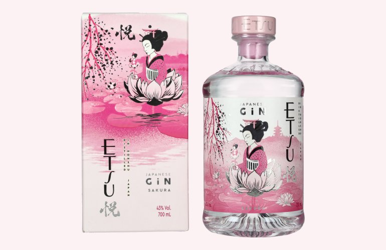 Etsu Japanese SAKURA Gin 43% Vol. 0,7l en boîte cadeau
