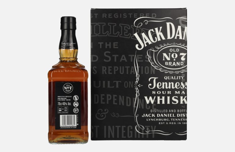 Jack Daniel's Tennessee Whiskey 40% Vol. 0,7l in geschenkverpakking met 2 Rocks Bril