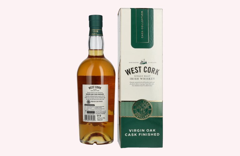 West Cork Single Malt Irish Whiskey VIRGIN OAK CASK FINISHED 43% Vol. 0,7l in Geschenkbox