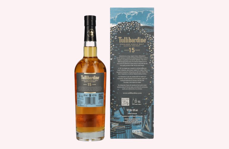 Tullibardine 15 Years Old Highland Single Malt Scotch Whisky 43% Vol. 0,7l in geschenkverpakking