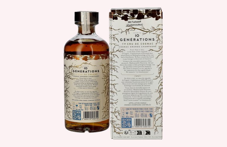 Cognac Ferrand 10 GÉNÉRATIONS 1er Cru de Cognac Grande Champagne 46% Vol. 0,5l in geschenkverpakking