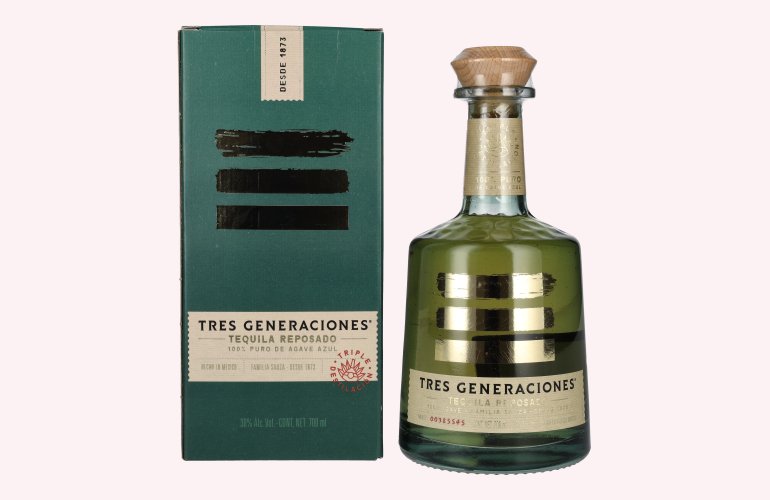 Tres Generaciones Tequila Reposado 100% Agave 38% Vol. 0,7l in geschenkverpakking
