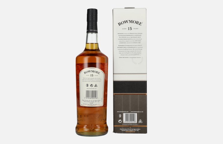Bowmore 15 Years Old GOLDEN & ELEGANT Travel Exclusive 43% Vol. 1l en boîte cadeau