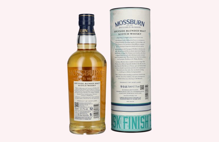 Mossburn FOURSQUARE 12 Years Old Rum Casks Whisky Batch Strength 57,7% Vol. 0,7l in Giftbox