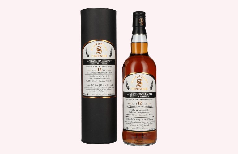 Signatory Vintage AUCHENTOSHAN 12 Years Old 1st Fill Oloroso Sherry Butt Finish Cask # 4 56,9% Vol. 0,7l in Geschenkbox