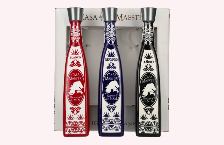 Casa Maestri MFM Tequila Gift Set 40% Vol. 3x0,35l