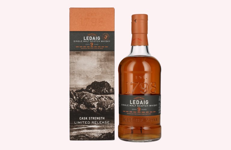 Ledaig 9 Years Old Bordeaux Red Wine Cask Strength Limited Release 2012 56,8% Vol. 0,7l in geschenkverpakking