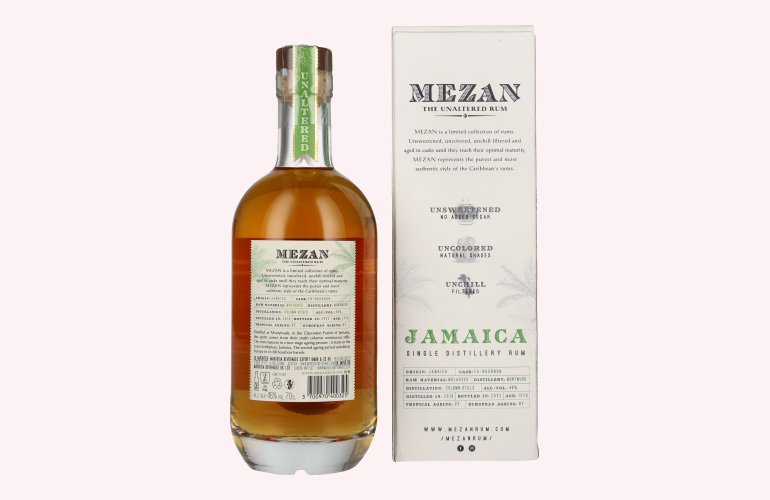Mezan The Unaltered Rum Jamaica 2010 46% Vol. 0,7l in Giftbox