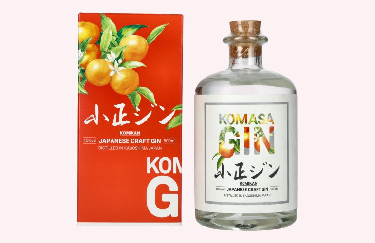 Komasa Gin SAKURAJIMA KOMIKAN 40% Vol. 0,5l in geschenkverpakking