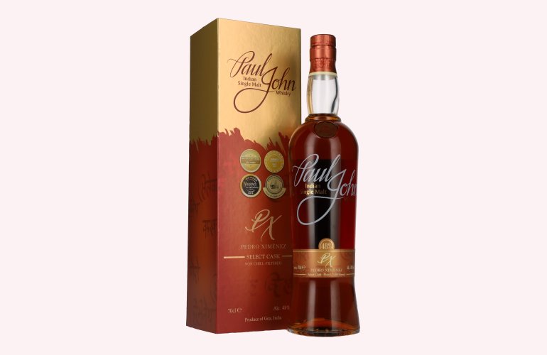 Paul John PX SELECT CASK Indian Single Malt Whisky 48% Vol. 0,7l in Geschenkbox
