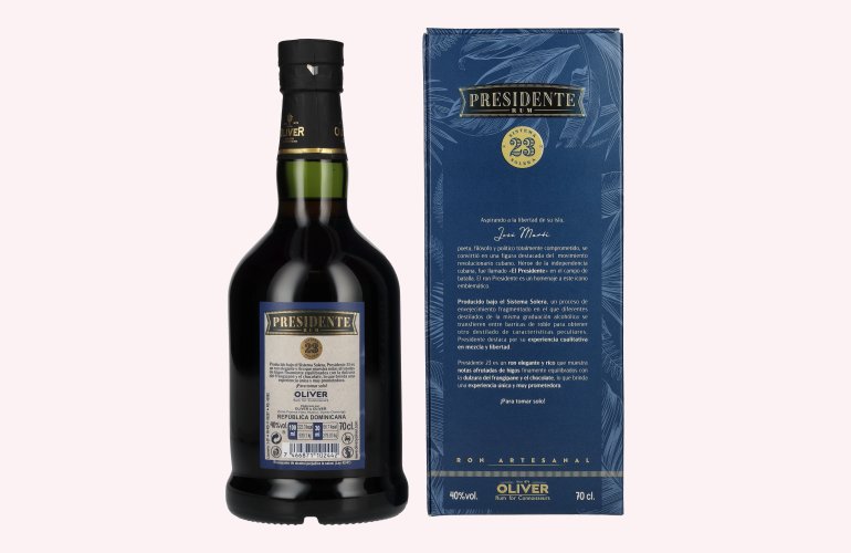 Presidente Marti 23 Sistema Solera 40% Vol. 0,7l en boîte cadeau