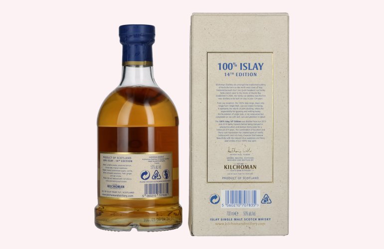 Kilchoman 100% Islay The 14th Edition Single Malt Scotch Whisky 2024 50% Vol. 0,7l en boîte cadeau