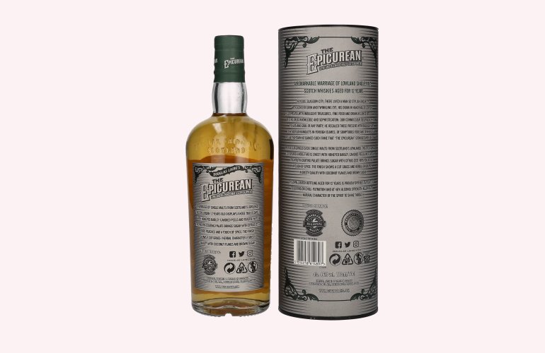 Douglas Laing THE EPICUREAN 12 Years Old Lowland Blended Malt 46% Vol. 0,7l in Giftbox
