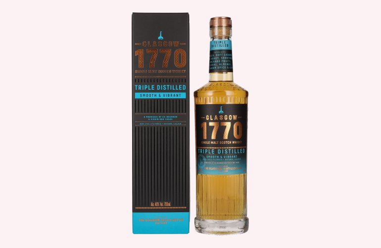 glassgow 1770 TRIPLE DISTILLED Smooth & Vibrant 46% Vol. 0,7l in Giftbox