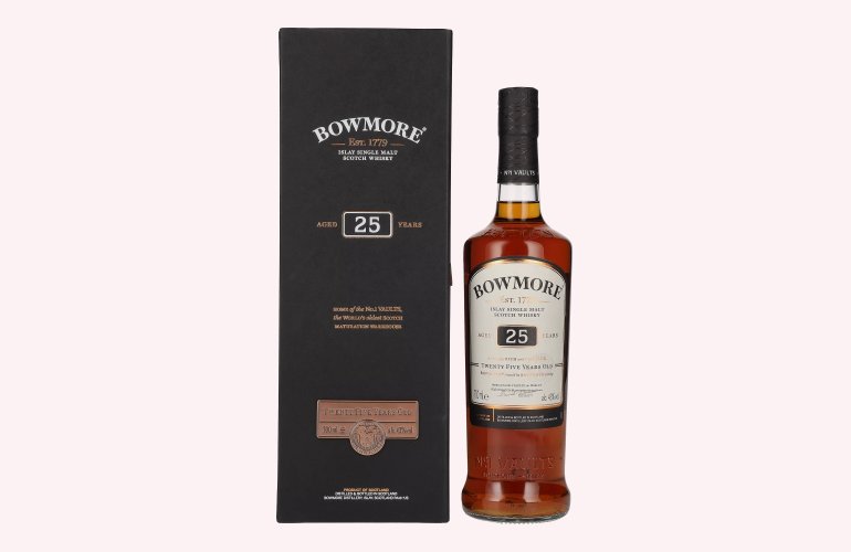 Bowmore 25 Years Old Islay Single Malt 43% Vol. 0,7l in Giftbox