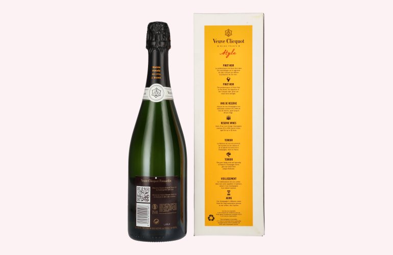 Veuve Clicquot Champagne DEMI-SEC 12% Vol. 0,75l en boîte cadeau